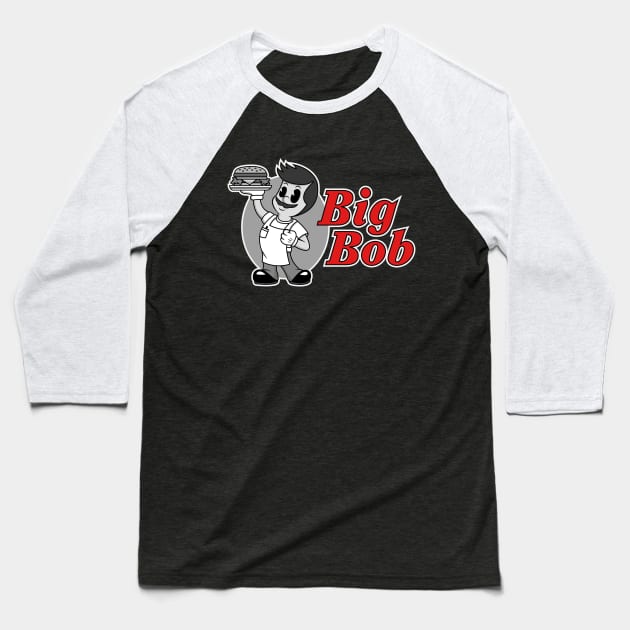 Big Bob's (Black & White) Baseball T-Shirt by littleSamantics